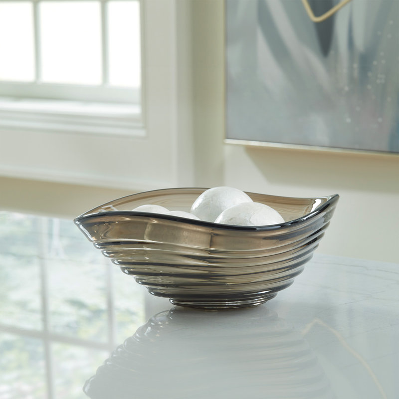 Takehiro Handmade Glass Metal Decorative Bowl - Set of 1
