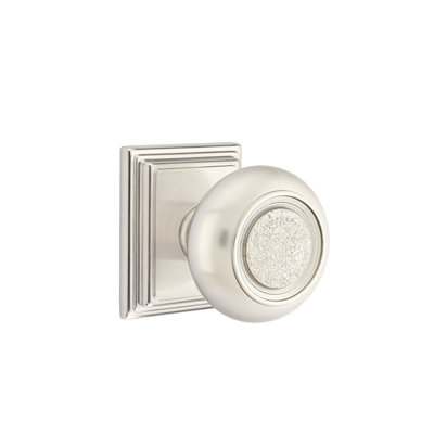 Ensemble de faux boutons Emtek avec rosette Wilshire et bouton Belmont