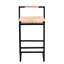 2 Water Hyacinth Woven Backed Bar Stools - Stable Counter Height Chairs For Kitchen, Dining, Office 2Pc Weave Included For Offices, Cafes 15.33" W X31.5'' H