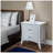 Babb White Finish Accent Table