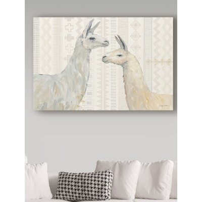 « llama land i », reproduction d’art sur toile tendue