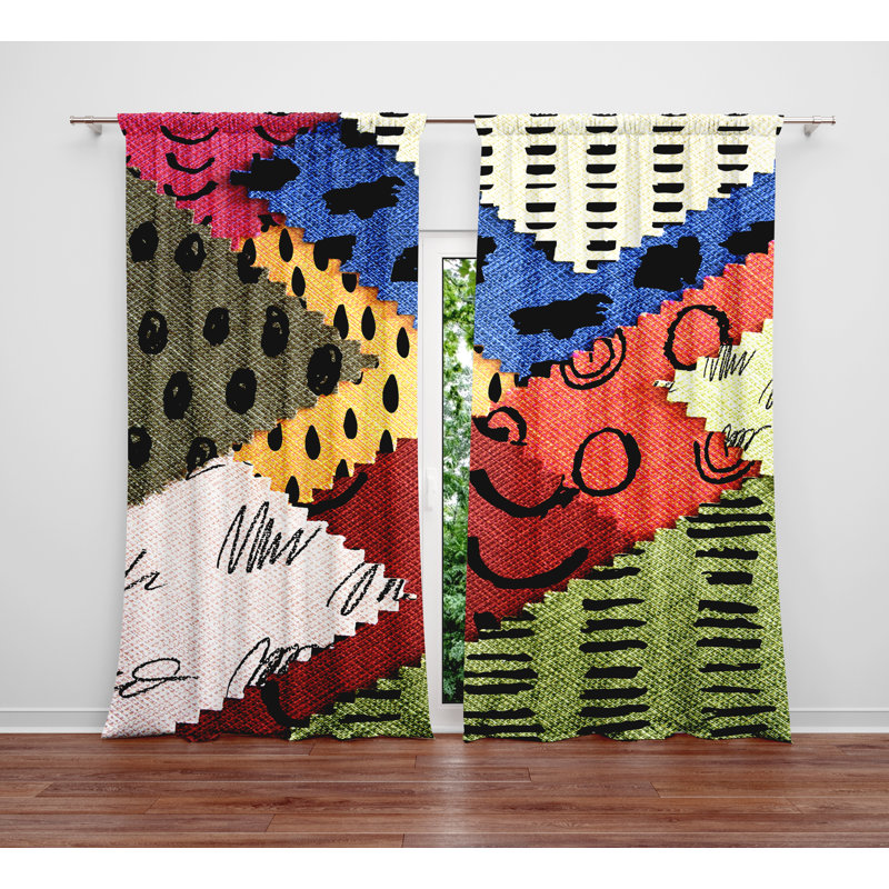 Panneau de rideau simple 2 pièces Kyoto, L 40 po x L 82 po