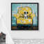 "Chiot sur un canapé floral, charmant canin relaxant et calme, art moderne pastel" sur-98179789-98179788