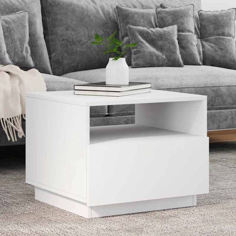 Carrel Frame Coffee Table, White