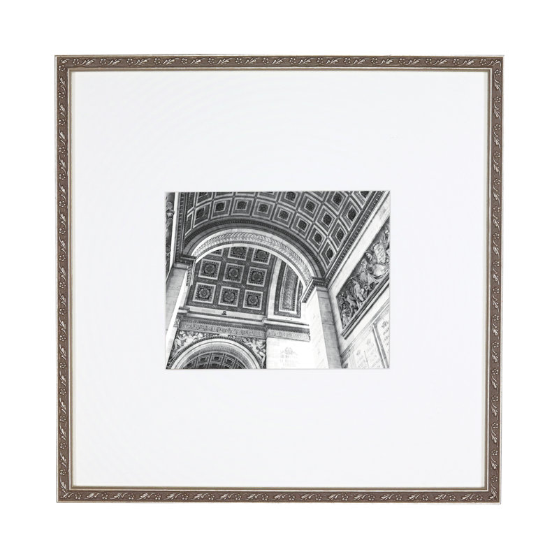 Cadre photo en bois - ensemble de 6, Argent, 4 po x 4 po