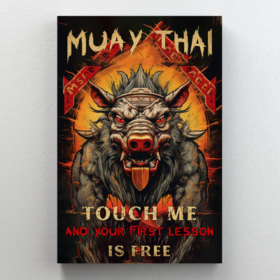 muay thai art poster