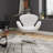 Raspberry Wool Blend Upholstered Swivel Balloon Chair-1773073058