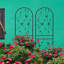 Treillis de jardin en métal 71 po x 19,7 po, paquet de 4, antirouille, noir, support de croissance pour plantes d'extérieur, facile à assembler 71 po x 19,7 po, pour support de fleurs, assemblage-747904334