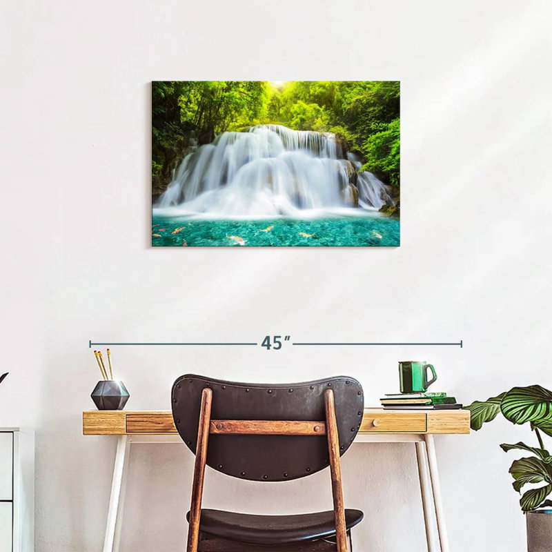 Paysage d'une cascade d'Alvord Kanchanaburi, H 20 po x l 30 po