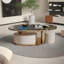 Table basse simple ovale en pierre supercristalline-107393356-107393357