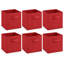 Set of 6 Collapsible Fabric Cube Boxes 27cm Foldable Bins for Toys-795245824