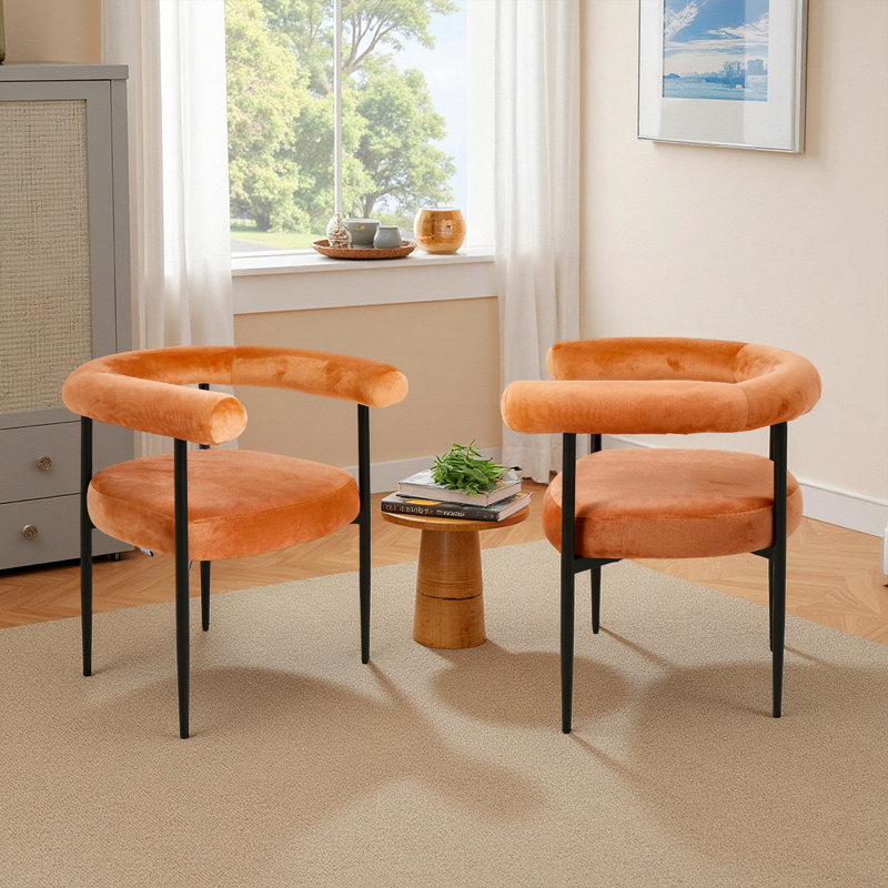 Teddy Upholstered Armchair, Orange
