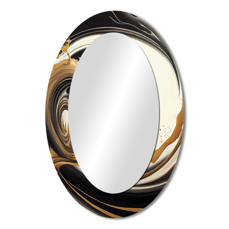 Miroir mural noir et doré, 36 po x 24 po