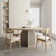 39" Modern Round Dining Table for 4 Wood Tabletop Pedestal Base