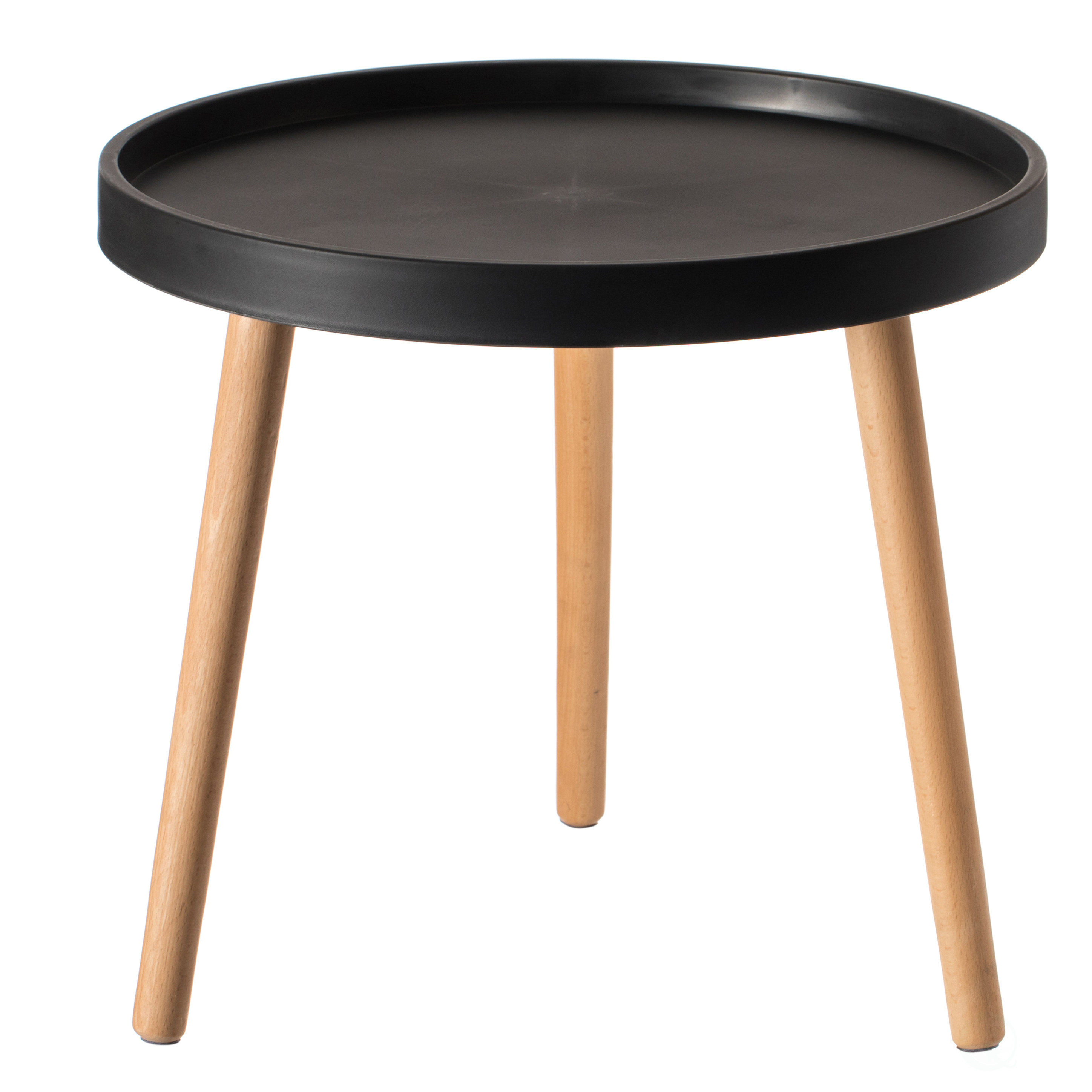 Corrigan Studio Modern Plastic Round Side Table Accent Coffee Table ...