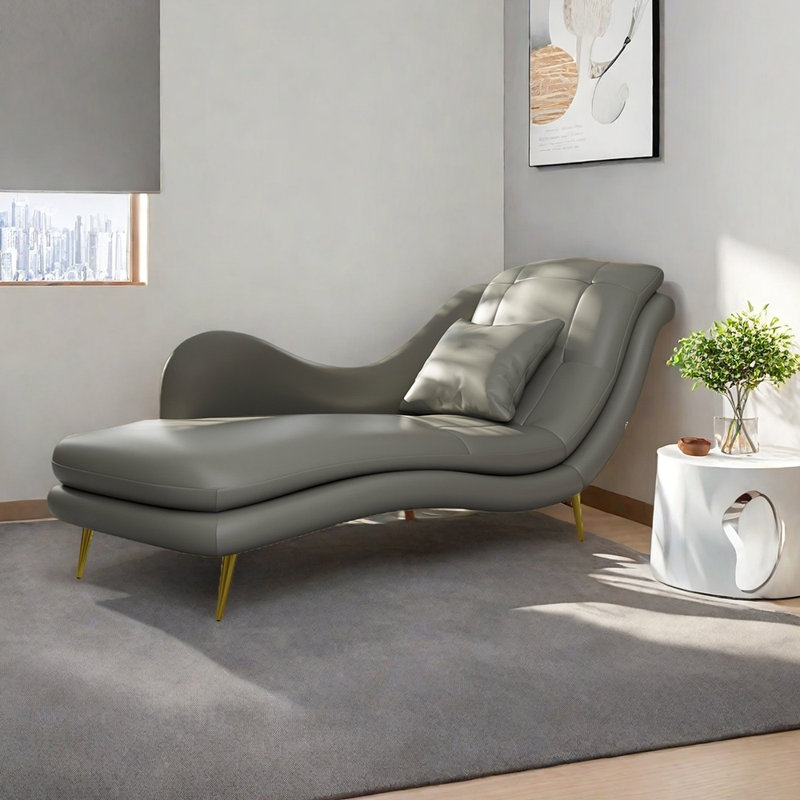 Chaise longue Robichaux , Gris, Orienté à droite