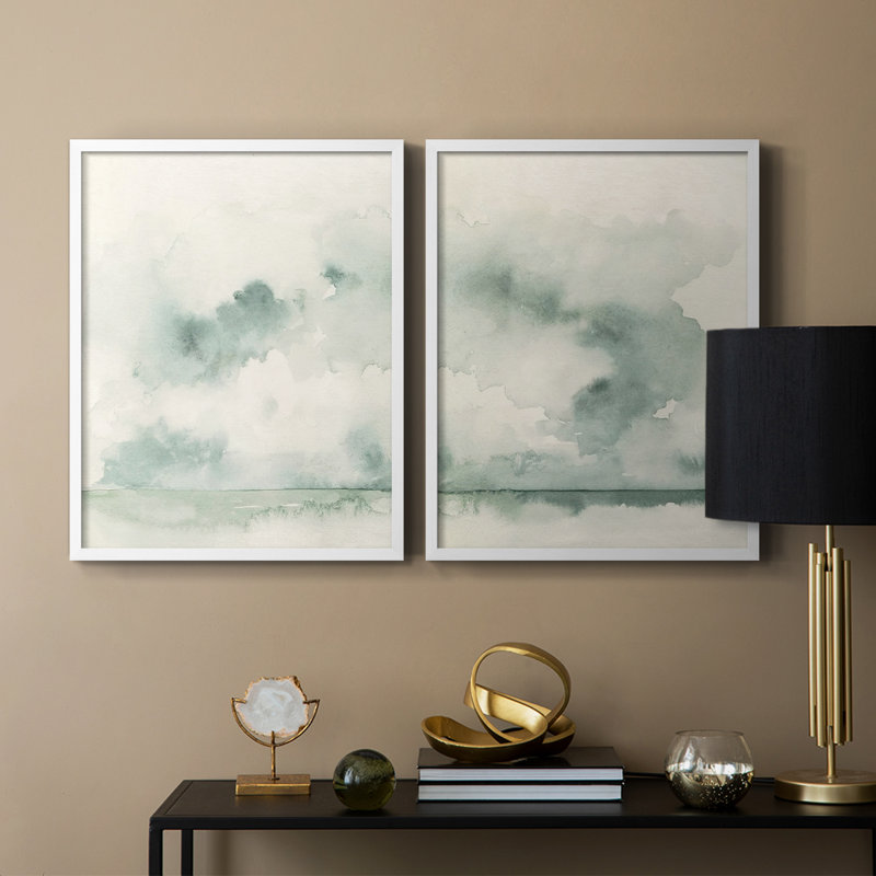 «Ocean Impression I», reproduction encadrée de qualité supérieure - prête à être accrochée - aucun clou requis - aucun clou requis