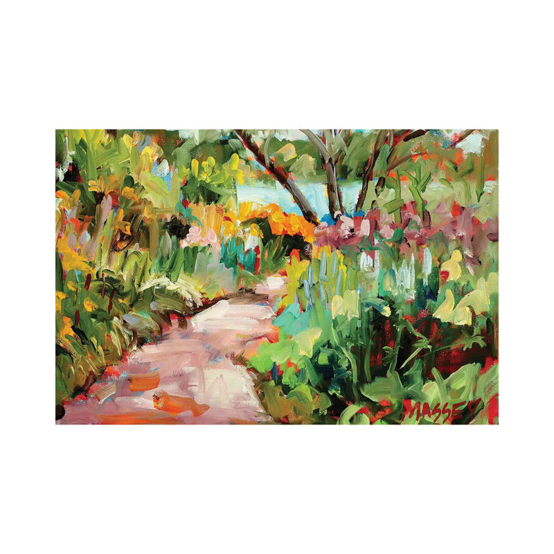 " Garden Path " by Marie Massey Painting Print, 8" H x 12" W x 0.75" D