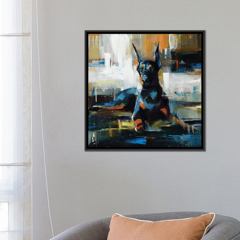 « time hero », reproduction sur toile tendue Tatyana Yabloed, Toile avec cadre noir, Pas de tapis