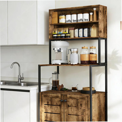Support avec prise de courant et tablettes de rangement, pratique pour votre maison