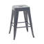 Ensemble de tabourets de bar en métal sans dossier avec assemblage sans outil et conception peu encombrante-1264511497-1264511495