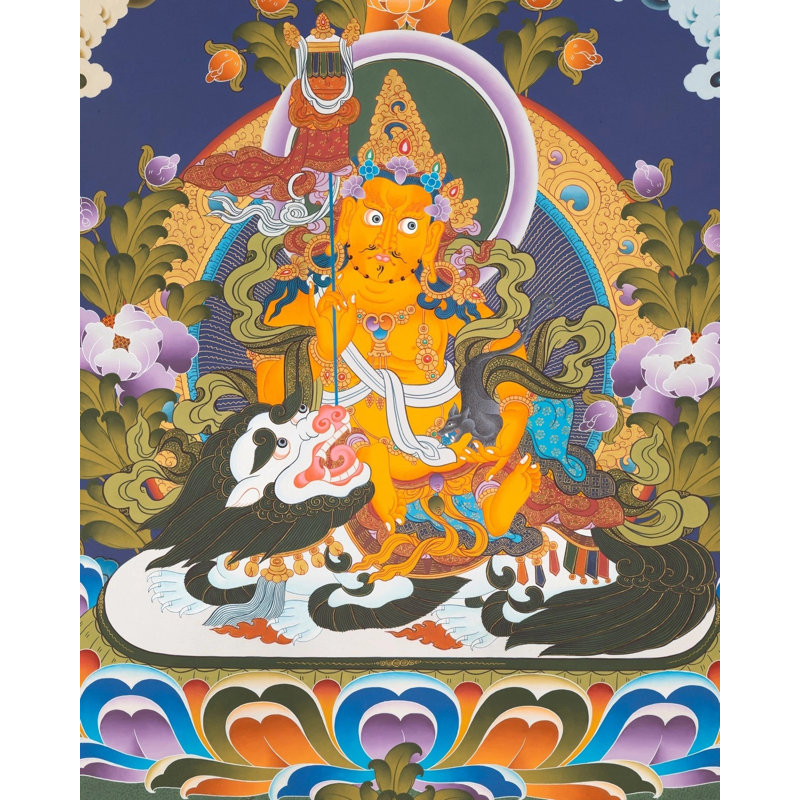 Namtose Thangka (Thangka sans brocart) | Or 24 carats, gouache et acrylique sur toile de coton