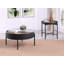 Table de bout ronde Silvestri avec plateau encastré noir sable