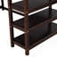 Lit mezzanine simple avec tablettes de rangement et bureau sous le lit, espresso-1279280969-1279280982