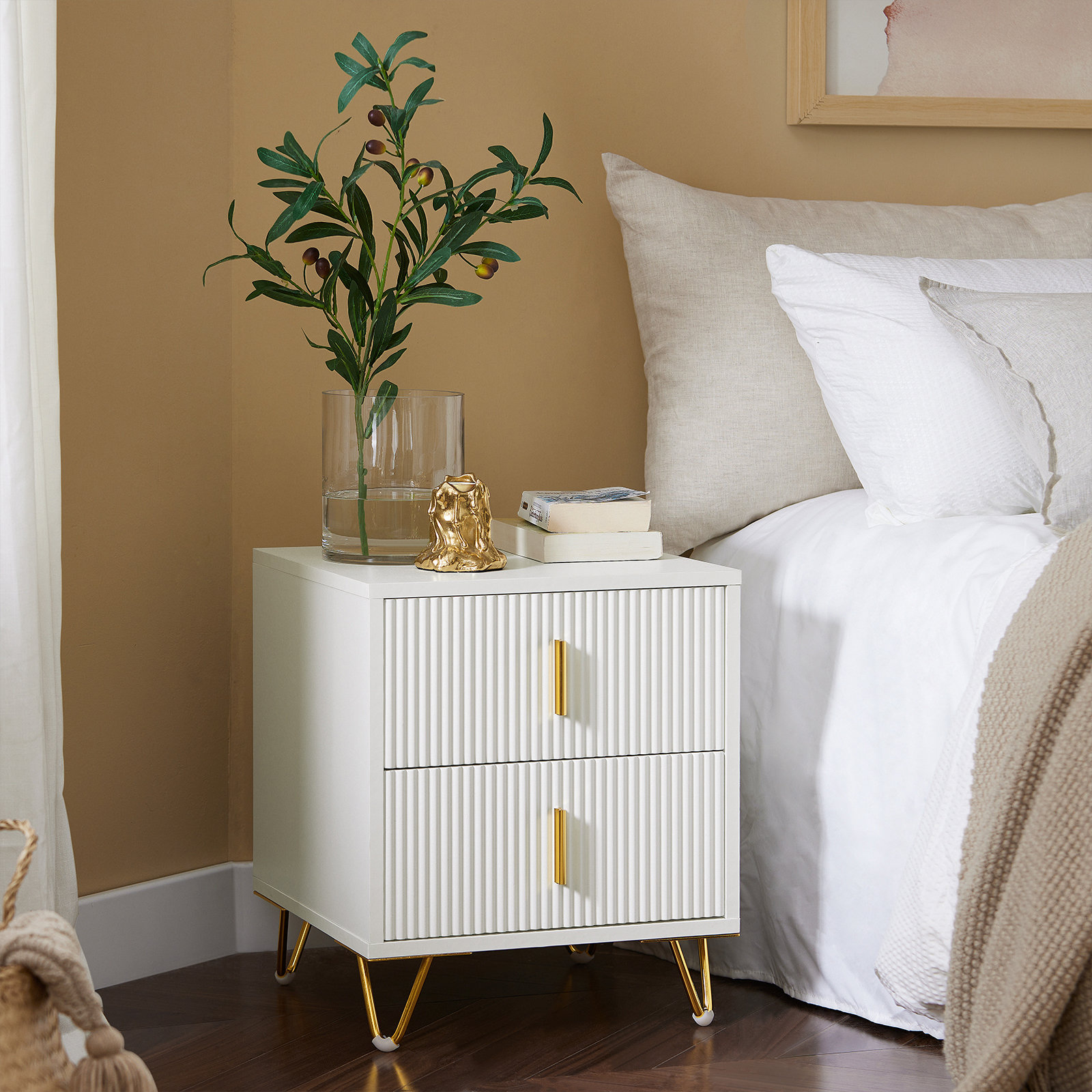 Used white deals nightstand