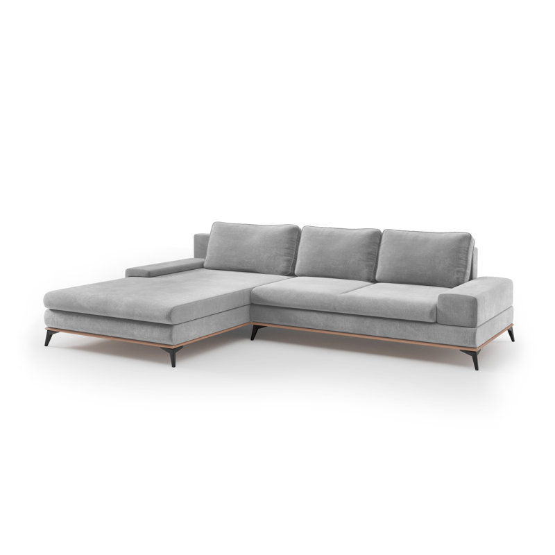 Cuiksa 5 Seater Sofa Bed, Light Grey, Left Hand Facing
