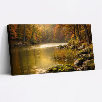 Ensemble de 1 tableau sur toile « Rivière d'automne »