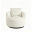 Chaise d'appoint pivotante à 360 °, chaise rembourrée Spring - crème