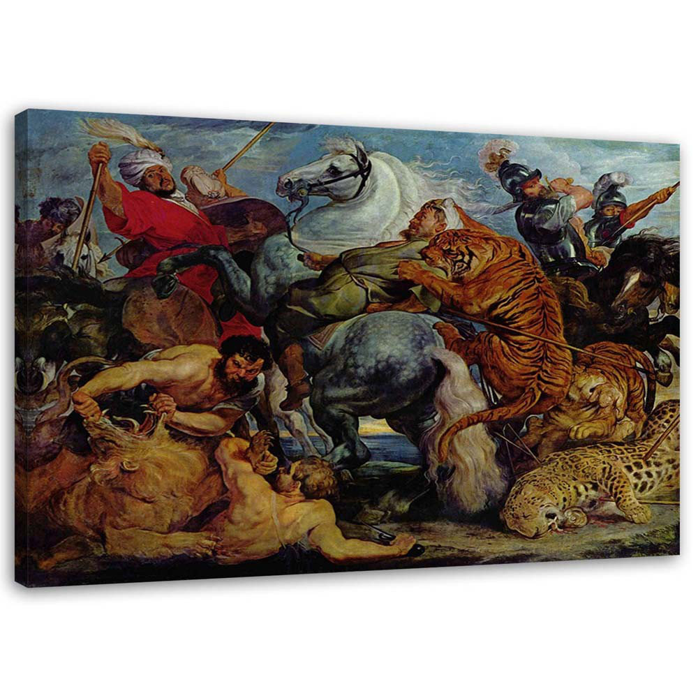 Leinwandbild Die Jagd auf den Tiger - P. P. Rubens, Reproduktion 51149