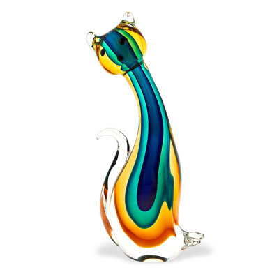 Art Glass Cat Figurine