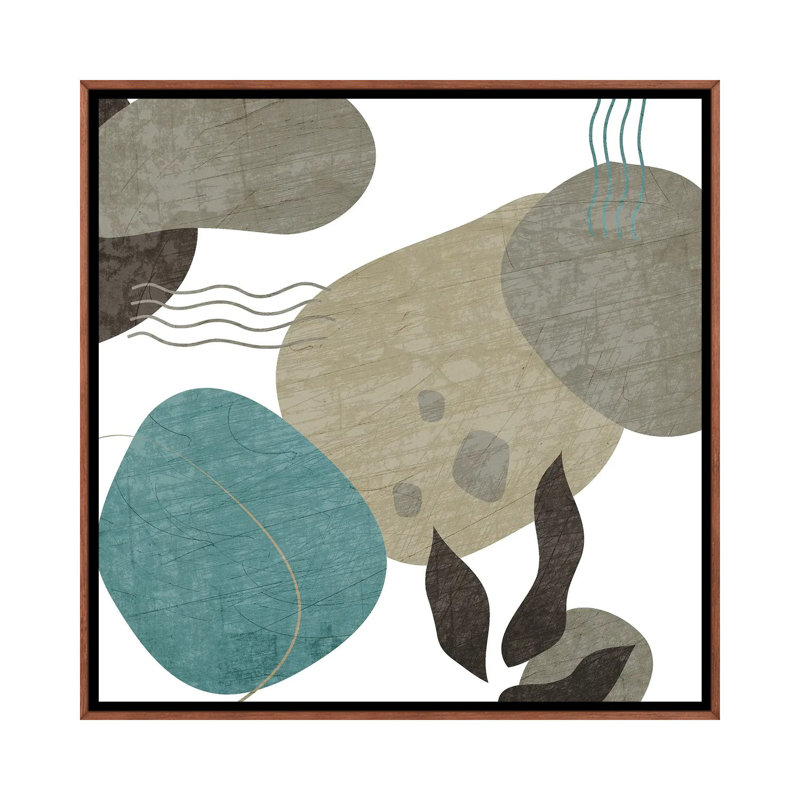 Rock II by Kimberly Allen - Print on Canvas, 45.72 cm H x 45.72 cm W, Brown Framed Canvas
