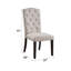 Chaise d'appoint rembourrée Arlethe en beige et espresso vieilli (ensemble de 2)