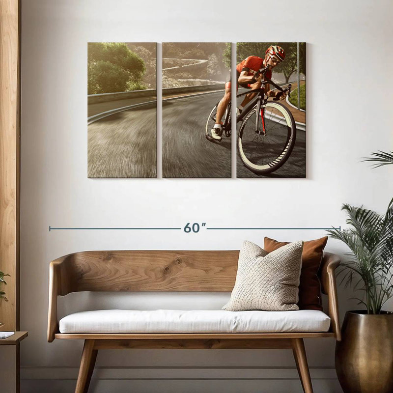 Cyclisme sur route sinueux Sireci, H 28 po x l 45 po