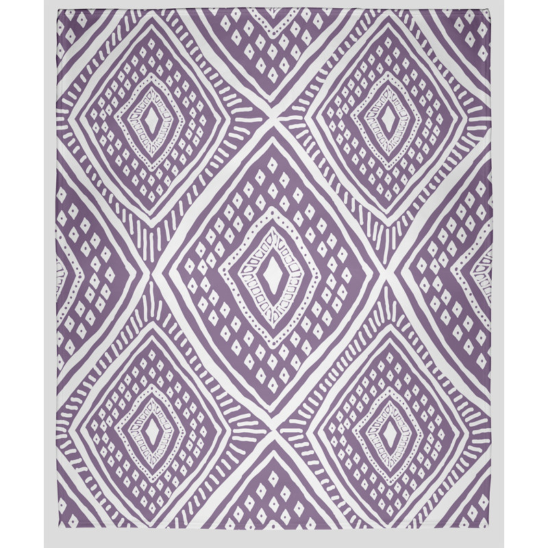 Jeté polaire Animal Magnetism, L 30 po x L 40 po, Mauve / géométrique 2, 1.75