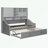 Twin Size bed with LED Armrest Lights, Storage Shelves and Cabinets-1077224178