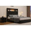 Structure de lit double capitonnée en velours-1642772329