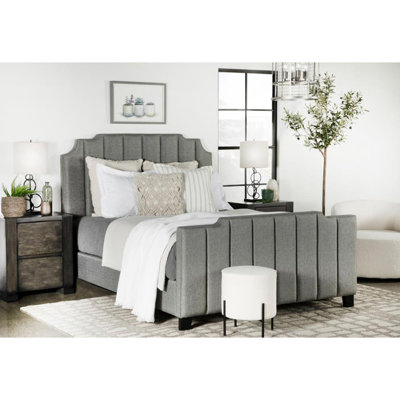 Upholstered Queen Bed In Light Grey -  Everly Quinn, 56CD904A81E74BEC892F3EA0CE5B7796