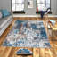 Tapis tissé élégant, 5,2 x 7,5 pieds | 100% polyester, hauteur des poils de 0,3 po, antibactérien, envers en PVC antidérapant | Lavable à la machine, impression numérique 3D | Parfait pour le salon, la chambre à coucher et la décoration intérieure-242264736
