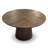 47 Inch Modern Dining Table with Slatted Base and Rounded Edges