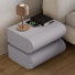 Ensemble de 2 tables de chevet intelligentes en simili cuir 2 tiroirs avec chargeur sans fil Humpli