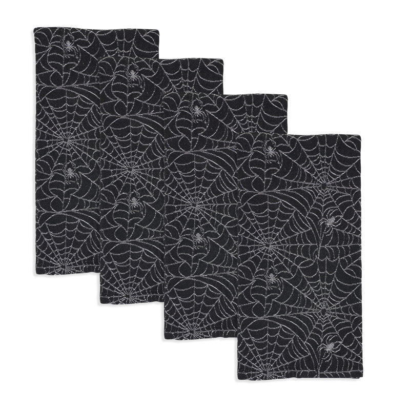 Recycled Jacquard Spider Web Kitchen Towel (Set of 4)