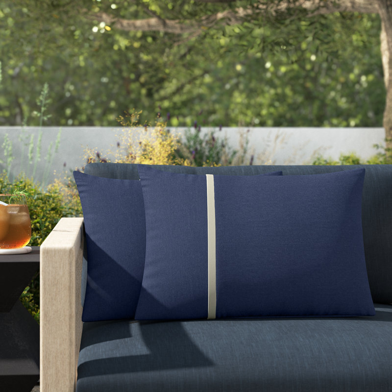 Idina Striped Sunbrella® Outdoor Throw Pillow, 13" x 20"