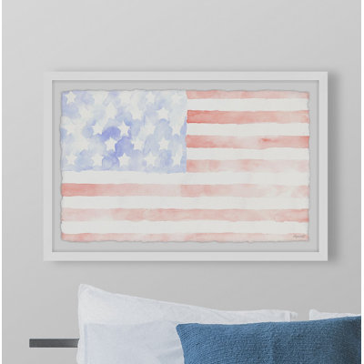 Impression encadrée « faded American Flag »