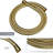 Gold Dual Shower Head - 16 Inch Ceiling Mount Square With Rainfall Function Hose And Holder