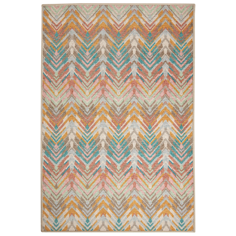 Seneca Stone Machine Printed Washable Rug, Rectangle 8'6" x 11'6"