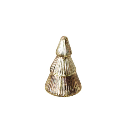 Petite bougie d'arbre en bois givré